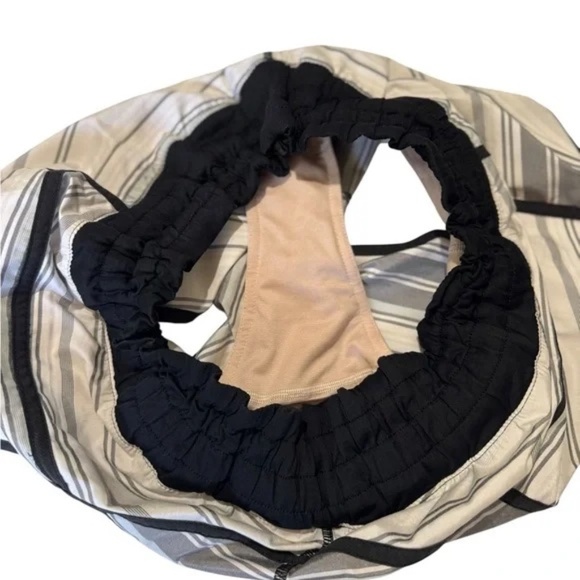 Lululemon Tracker Short *2-way Stretch Mini Groovy Stripe Dune Horizontal Black - Picture 5 of 9